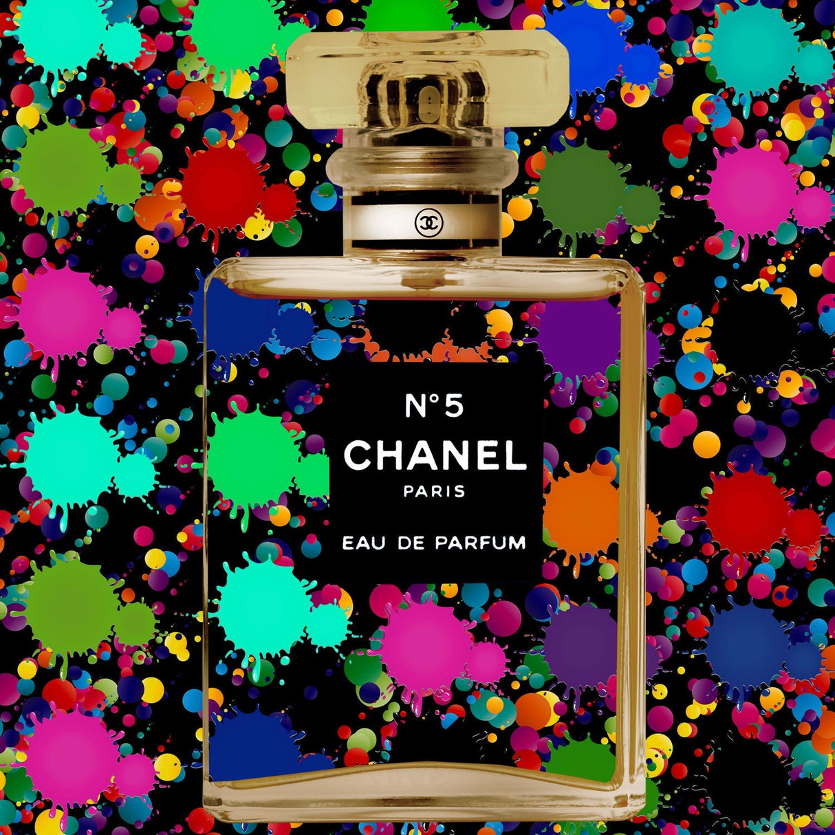 The Scent of Chanel Color Splashed Perfume photographic art print by Cobra Art