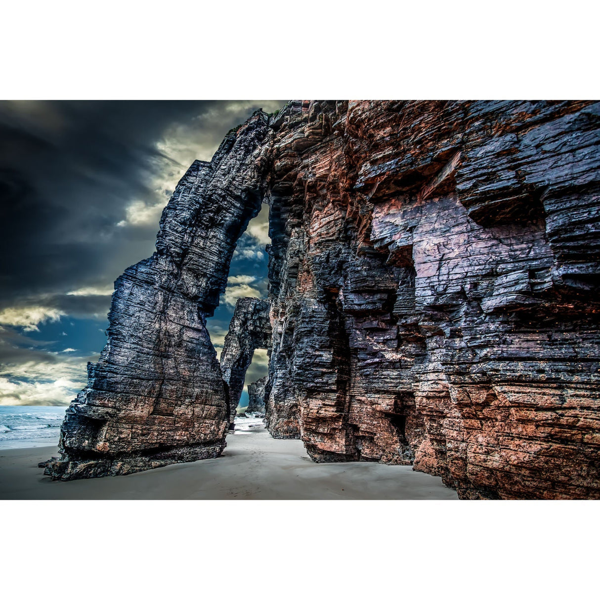 Cathedal Beach Rock Formation photographic art print by Cobra Art
