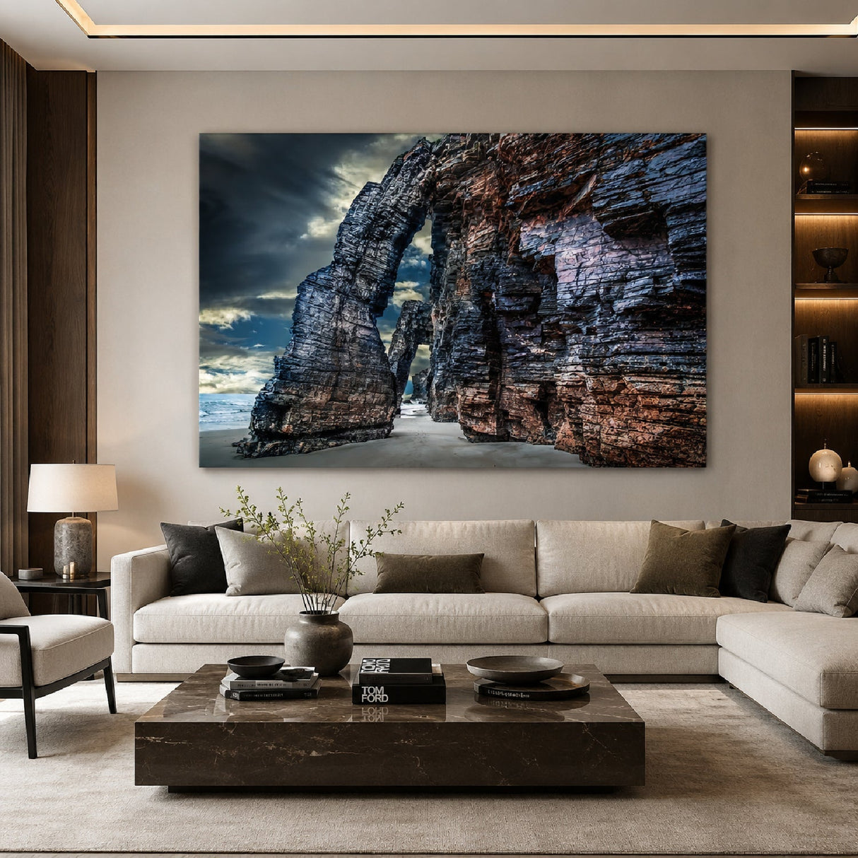Cathedal Beach Rock Formation photographic art print by Cobra Art, alternate view 2