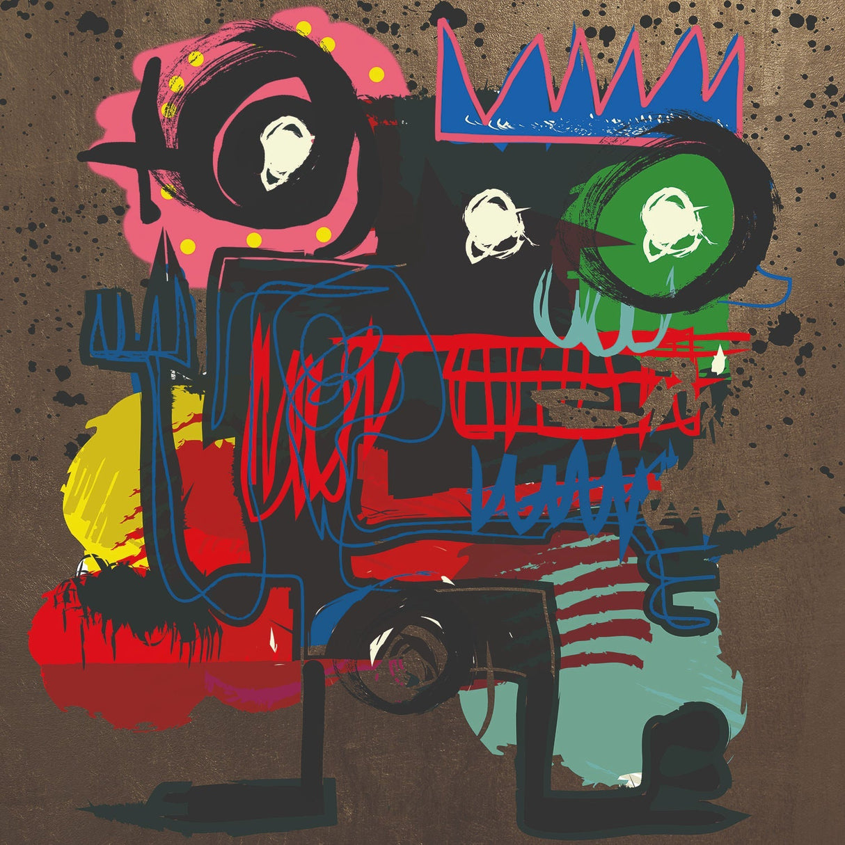 Bliep Bliep Multicolored Modern Abstract Art art print by Cobra Art