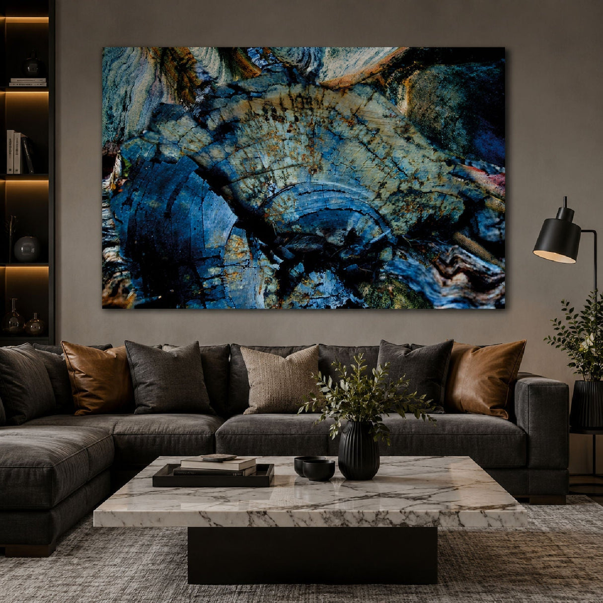 Stone Tree Blue Fossilized Wood photographic art print by Cobra Art, alternate view 2