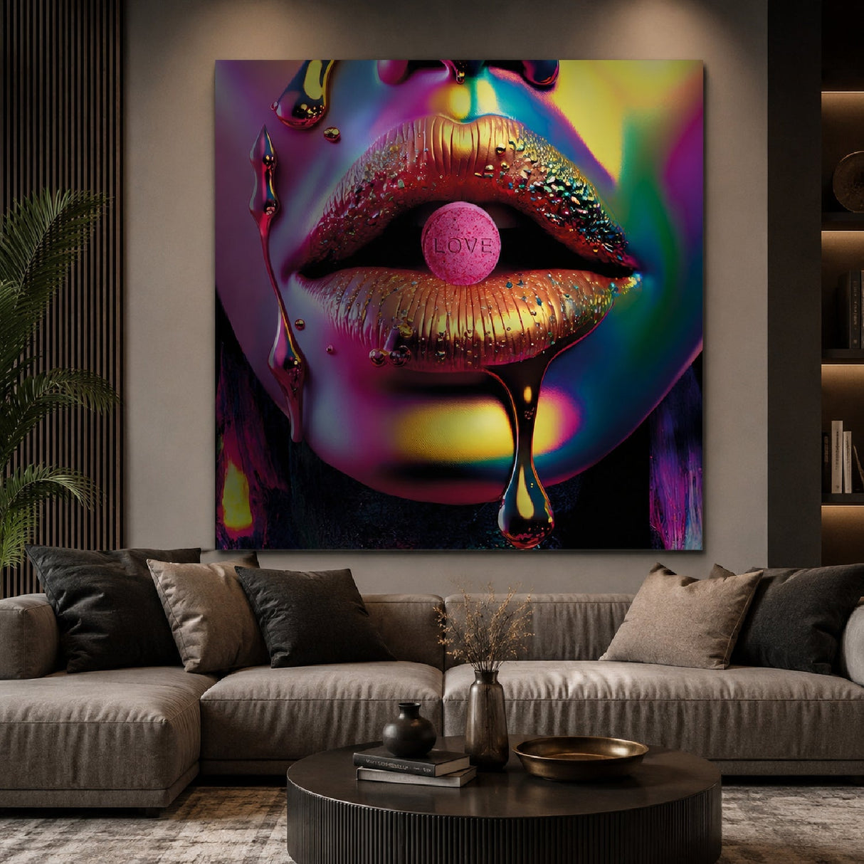 Mothers Little Helper Iridescent Lips photographic art print by Cobra Art, alternate view 2