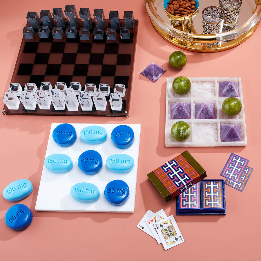 Marbleized Tic-Tac-Toe Set | Jonathan Adler Mustique | Oroa.com