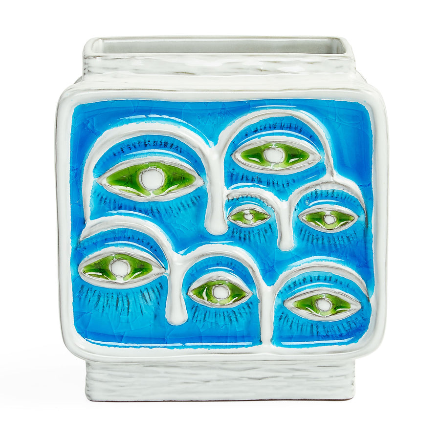 Blue Melted Glass Vase | Jonathan Adler Menagerie Eyes | Oroa.com