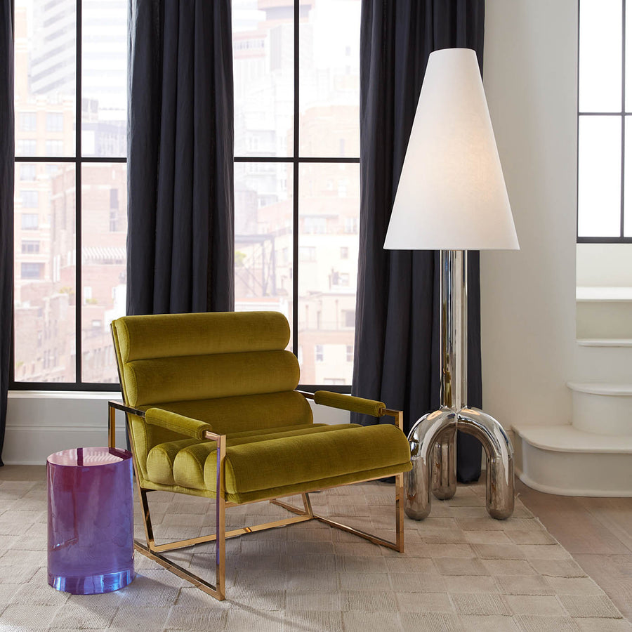 Channeled Velvet Lounge Chair | Jonathan Adler Goldfinger | Oroa.com