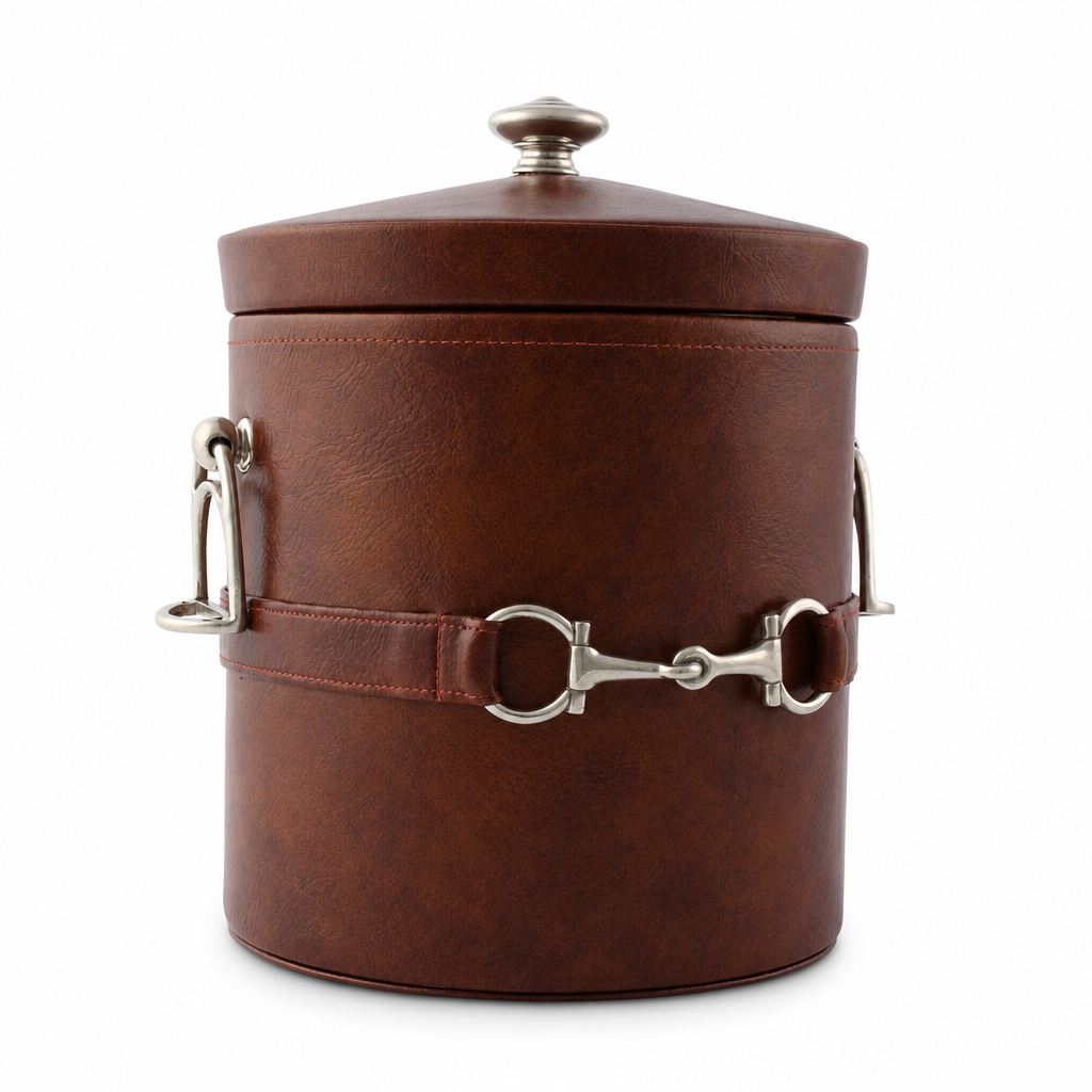 Equestrian Horse Bit Vegan Leather Ice Bucket - OROA