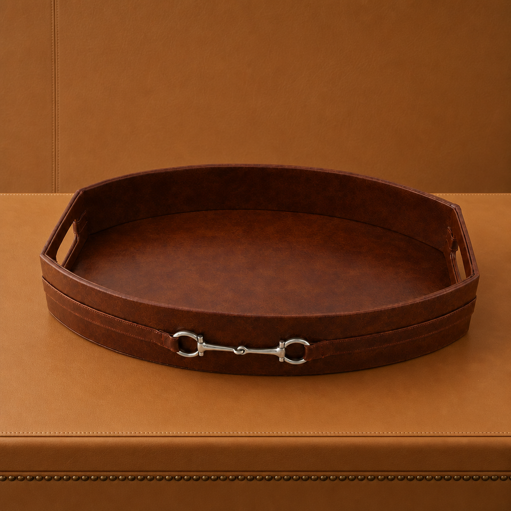 Equestrian Horse Bit Vegan Leather Tray - OROA
