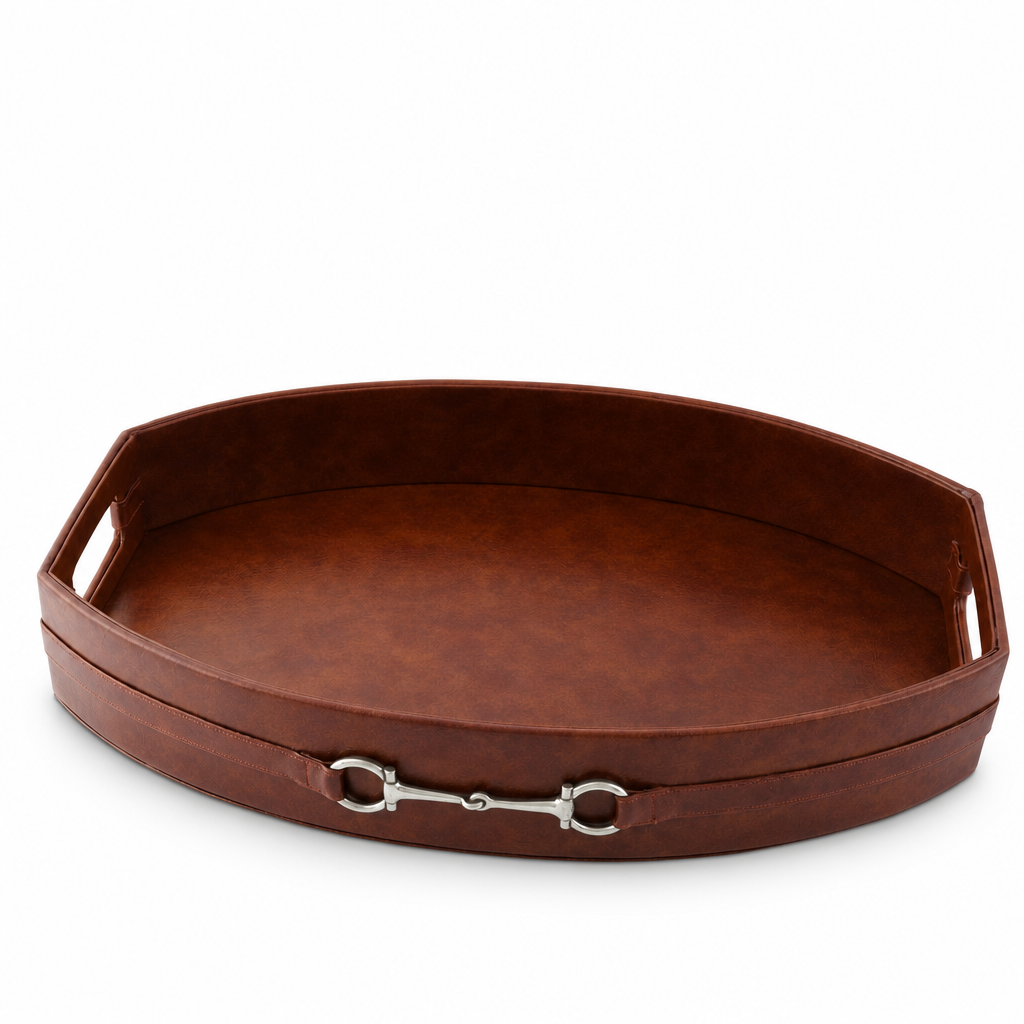 Equestrian Horse Bit Vegan Leather Tray - OROA