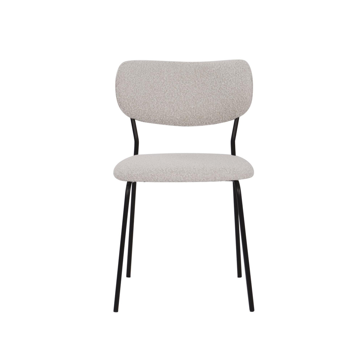 Modern furniture - White Fabric Dining Chairs (2) - www.oroa.com | Oroa.com