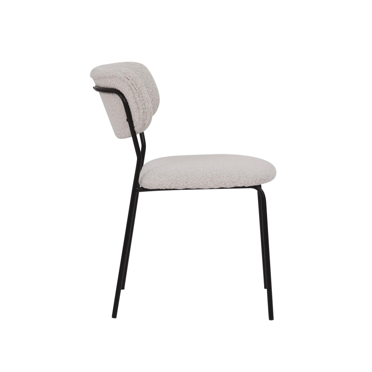 Modern furniture - White Fabric Dining Chairs (2) - www.oroa.com | Oroa.com