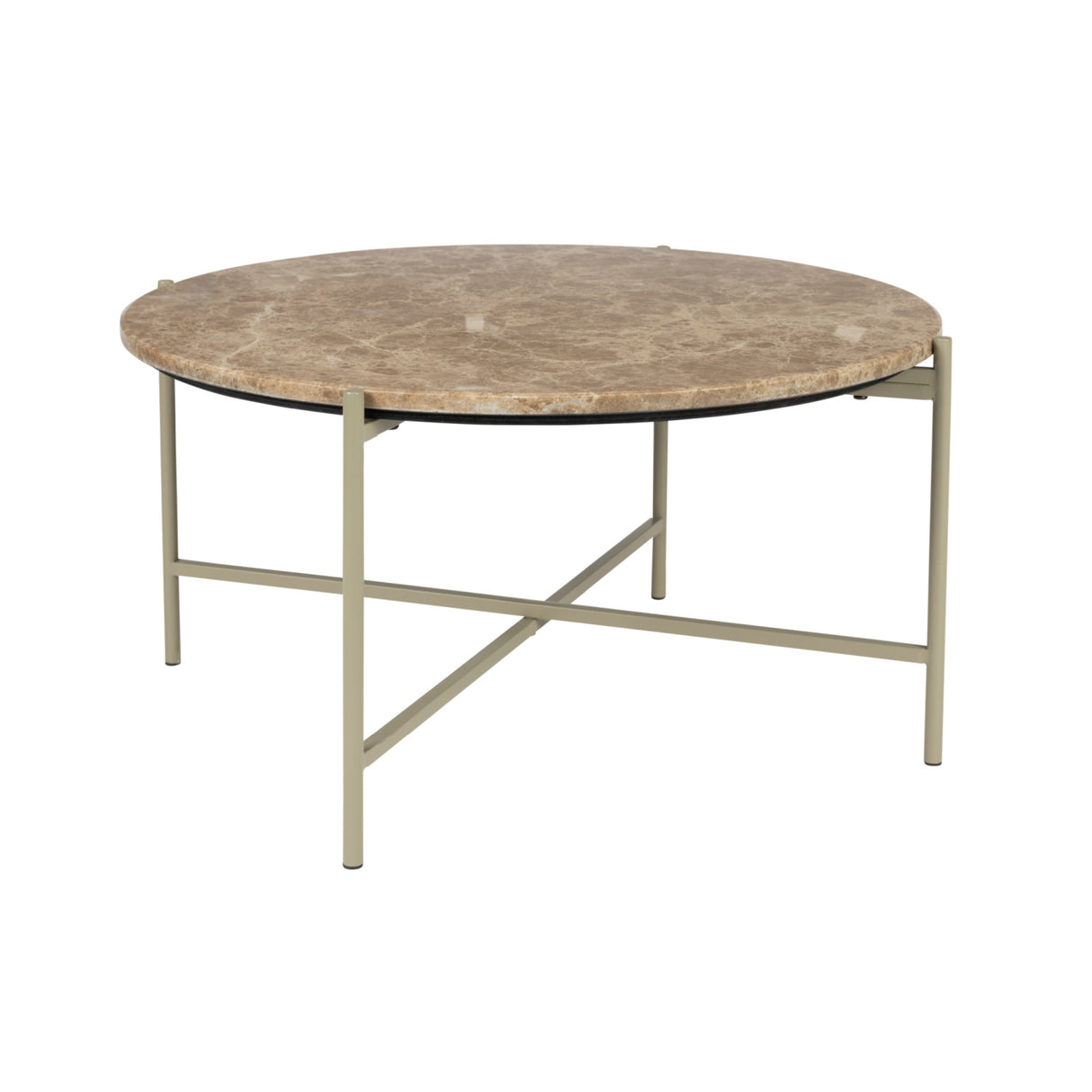 Round Beige Marble Side Table | Oroa.com