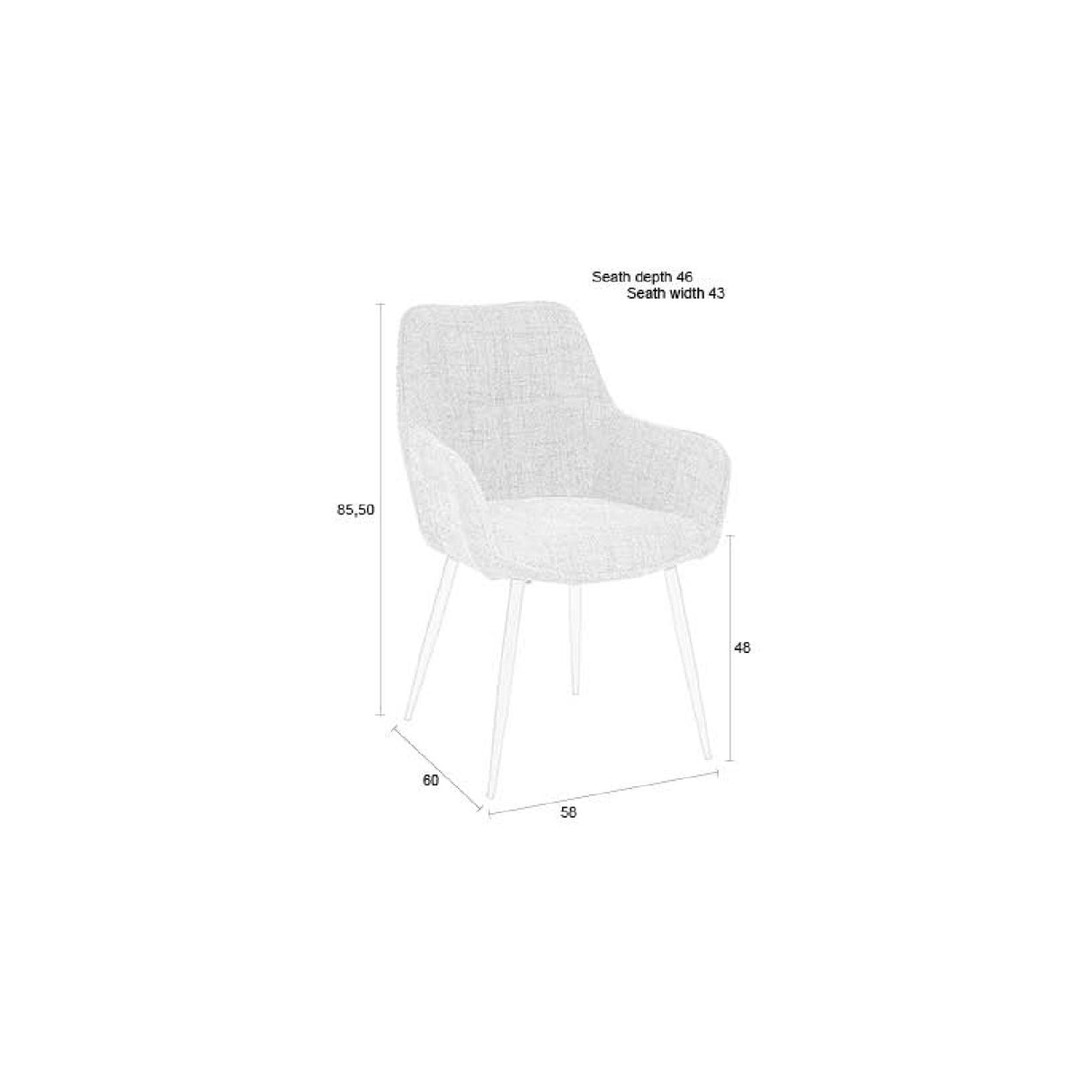 Fabric Accent Armchairs (2) | Oroa.com