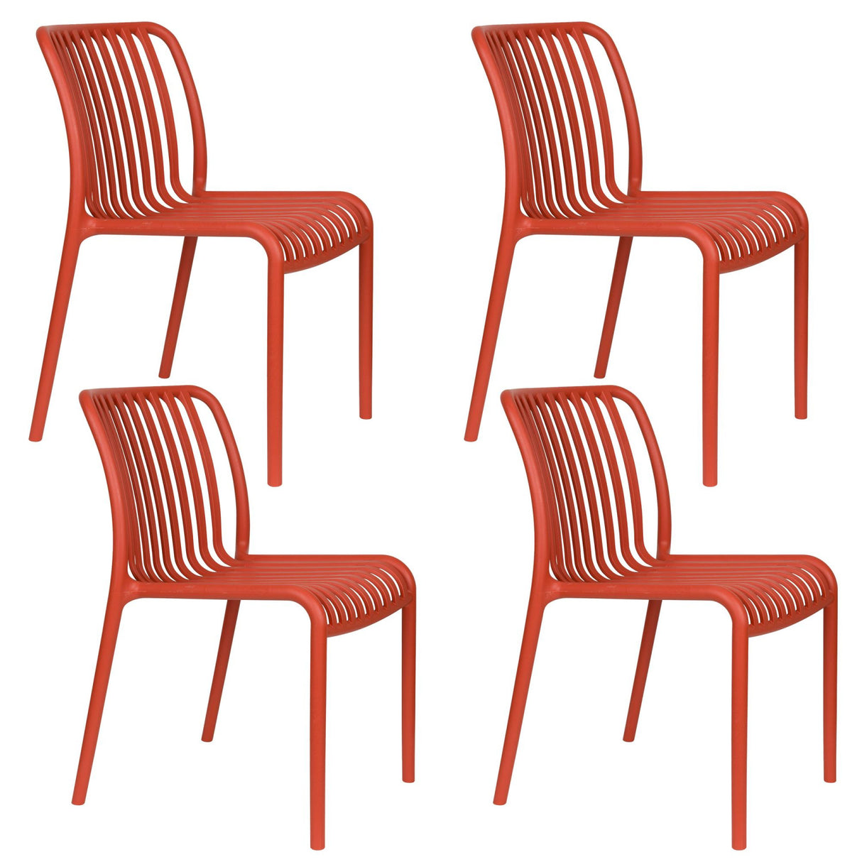 Molded Outdoor Stackable Chairs (4) | Oroa.com