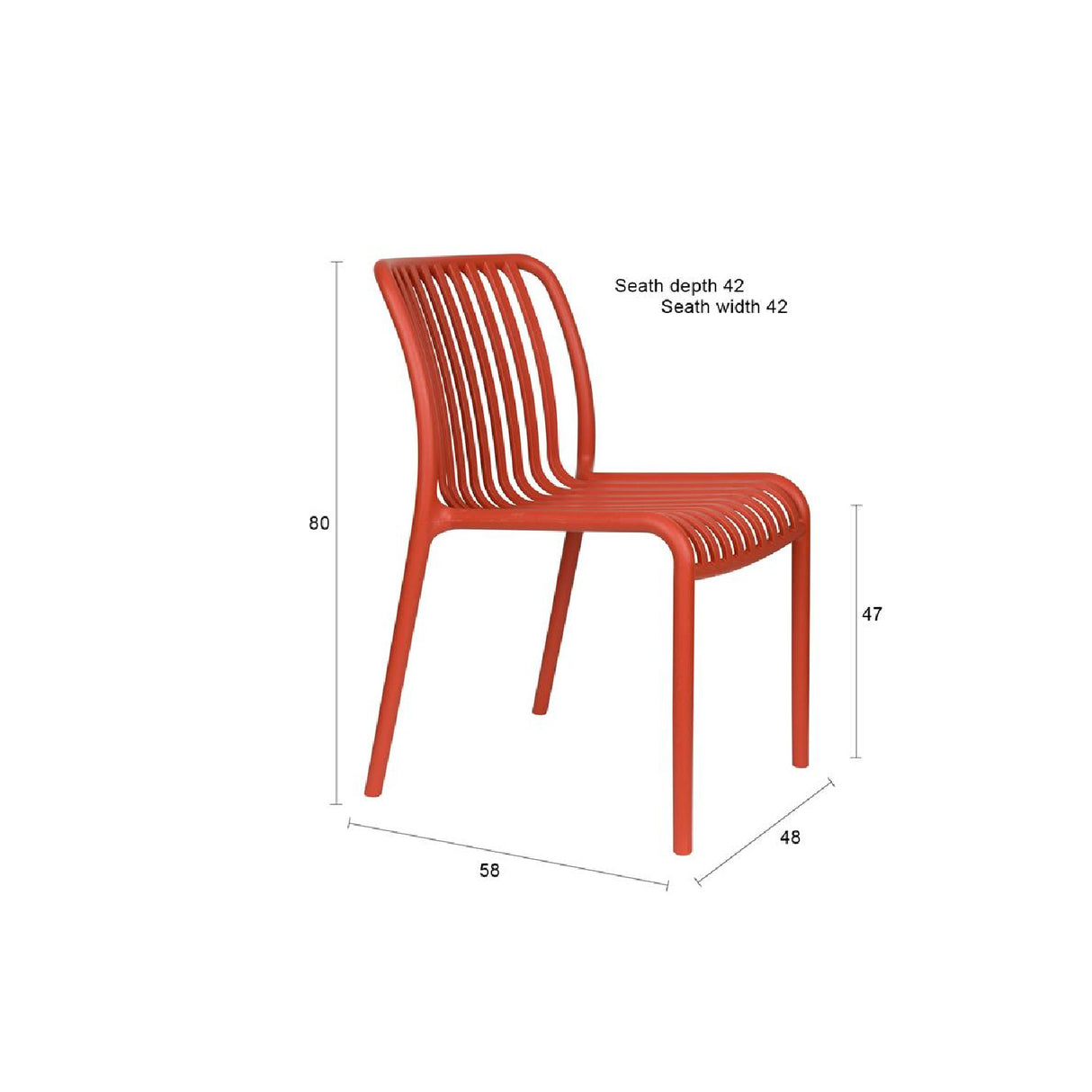 Molded Outdoor Stackable Chairs (4) | Oroa.com