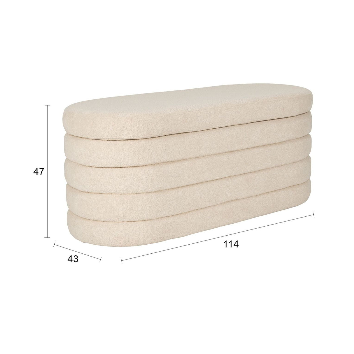Modern European furniture - Beige Storage Bench - www.oroa.co | Oroa.com