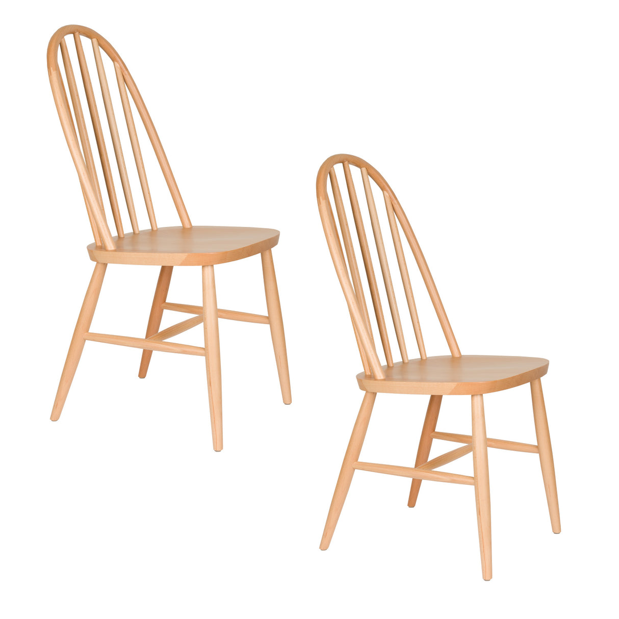 Beech Wood Dining Chairs (2) | Oroa.com