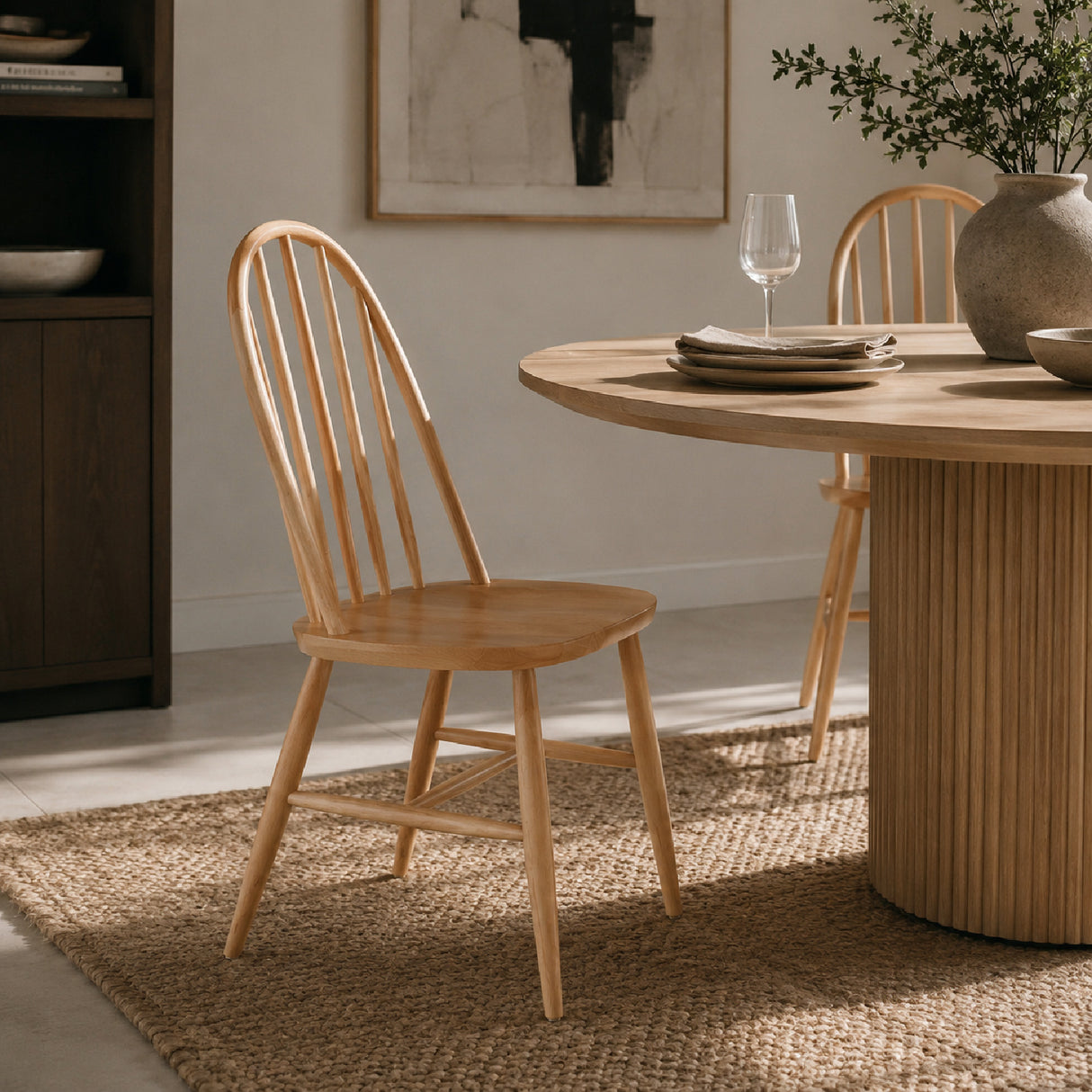 Beech Wood Dining Chairs (2) | Oroa.com