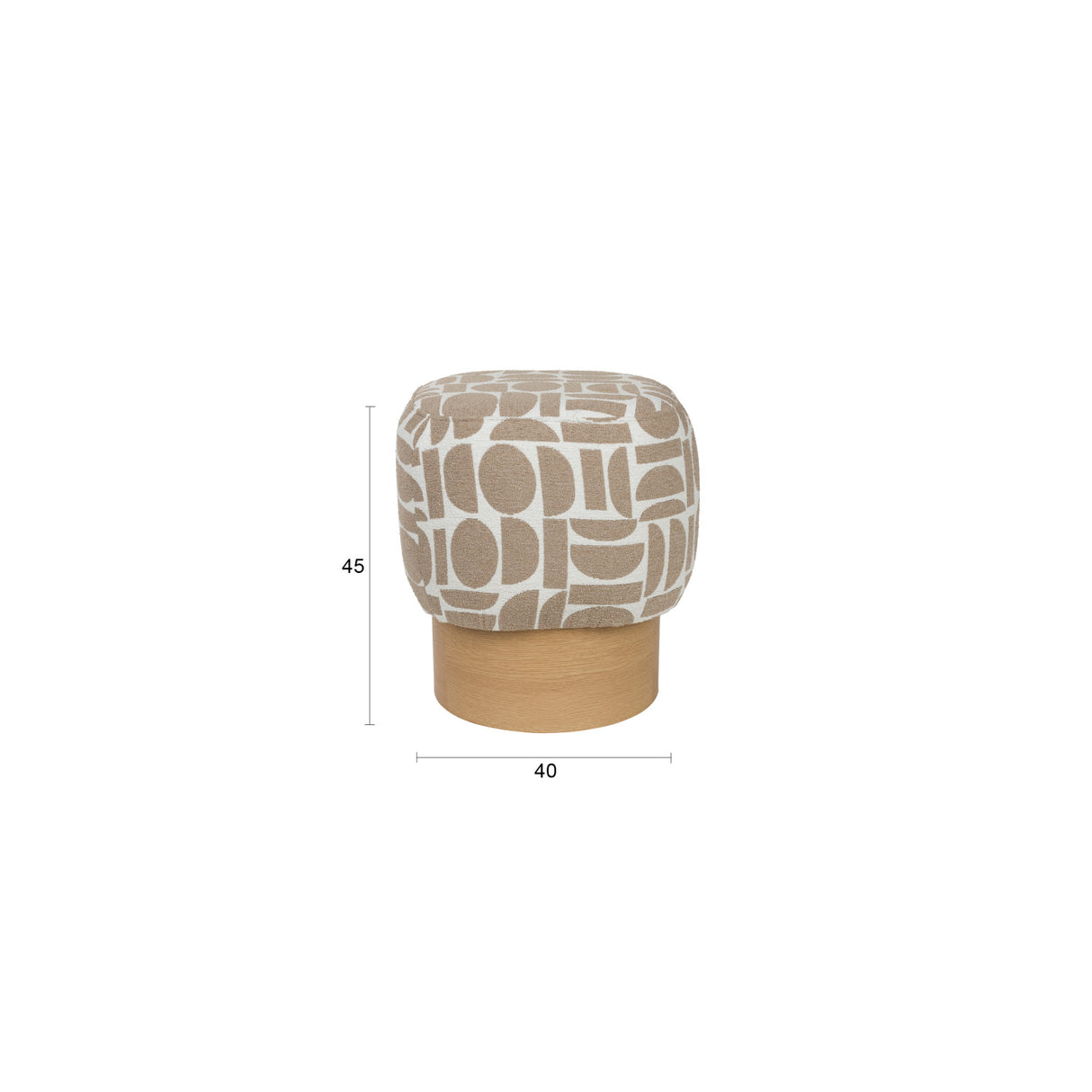 Patterned Fabric Stool | Oroa.com
