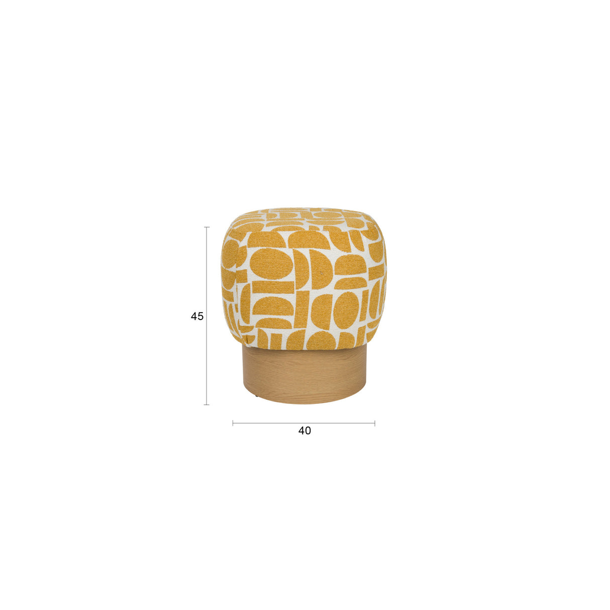 Patterned Fabric Stool | Oroa.com