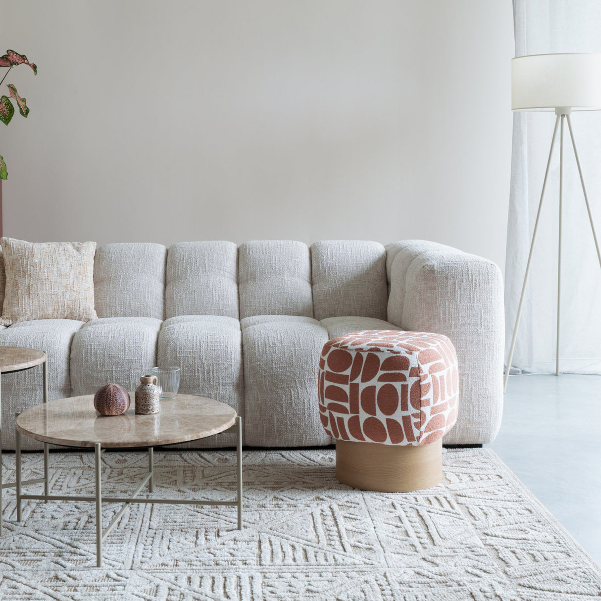 Patterned Fabric Stool | Oroa.com
