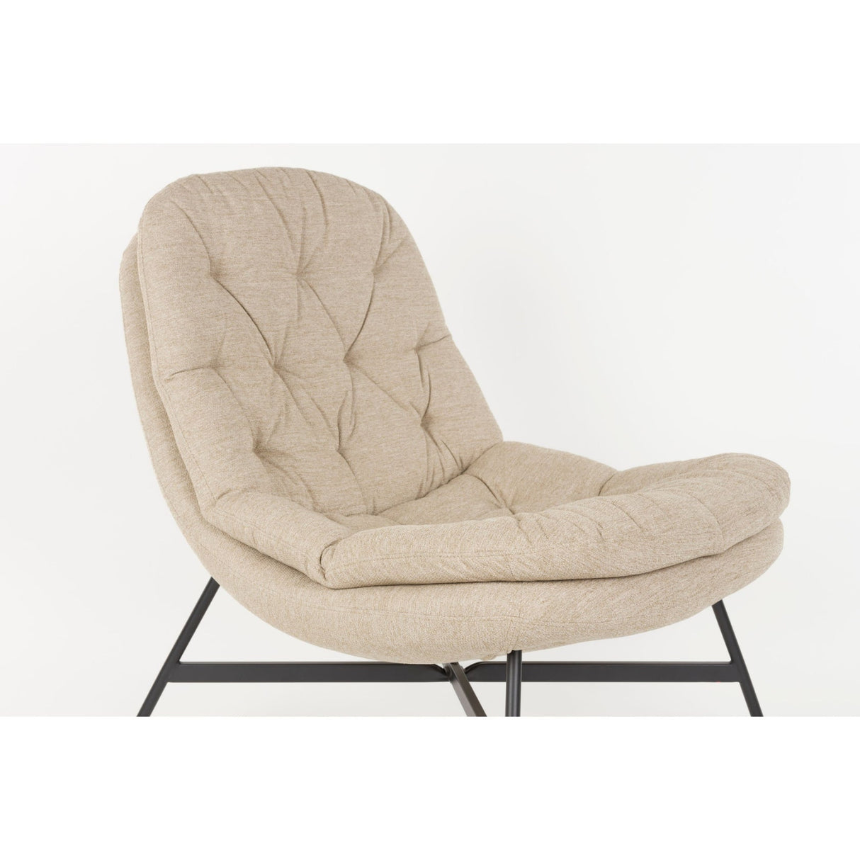 Modern European furniture - Beige Tufted Lounge Chair - www.oroa.com | Oroa.com