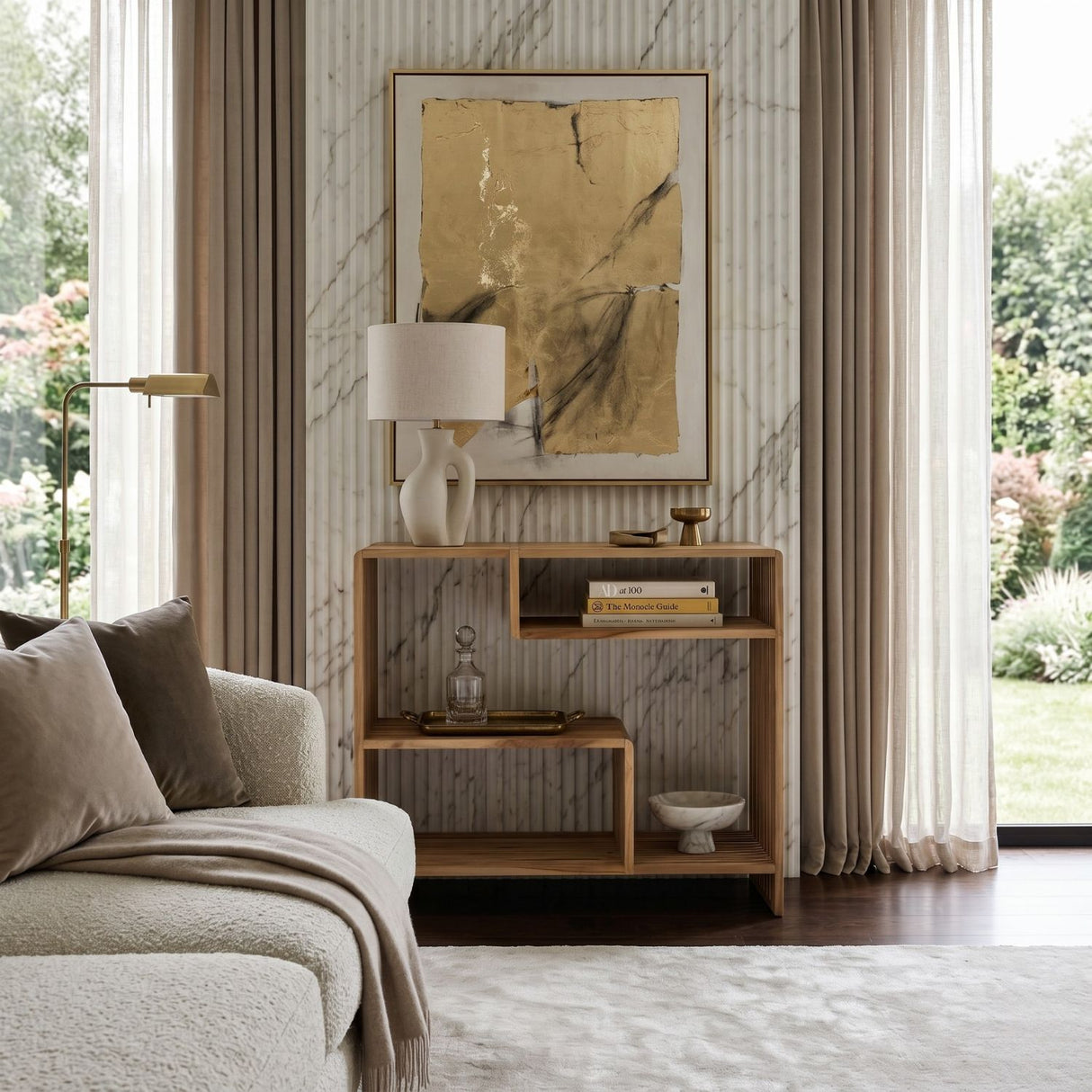 Modern furniture - Slatted Teak Console Table - www.oroa.com | Oroa.com