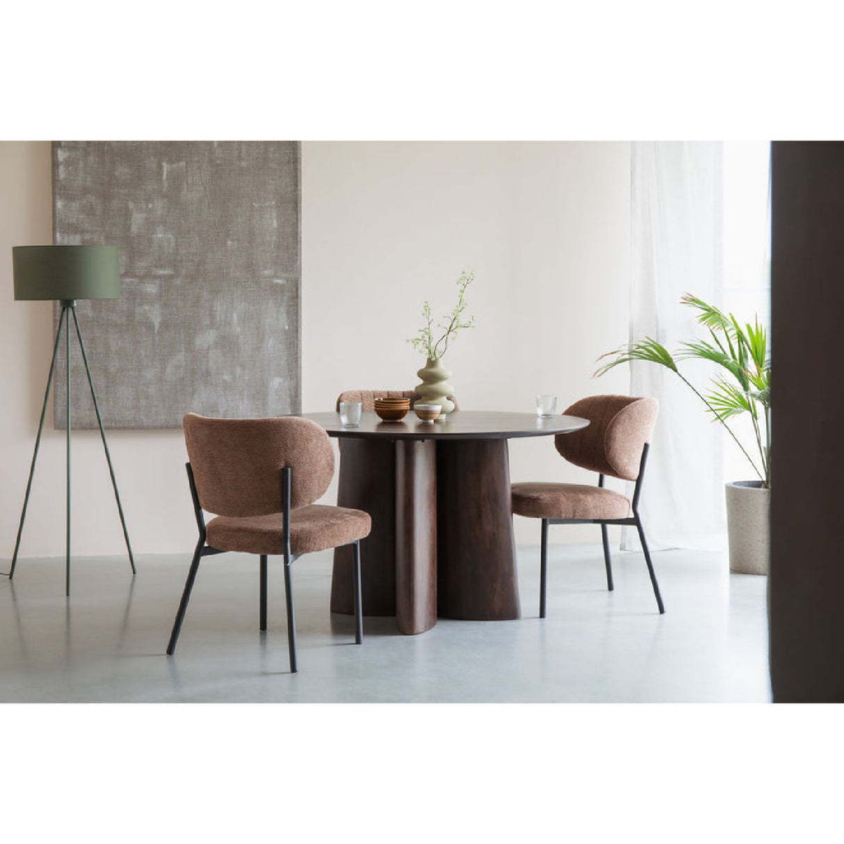 Modern European furniture - Mango Wood Round Dining Table - www.oroa.com | Oroa.com
