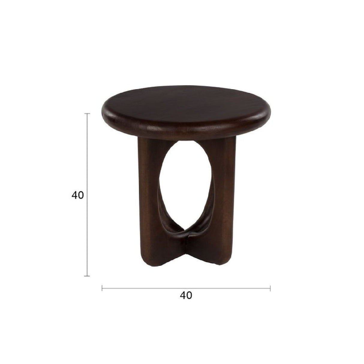 Modern European furniture - Brown Mango Wood Side Table - www.oroa.com | Oroa.com