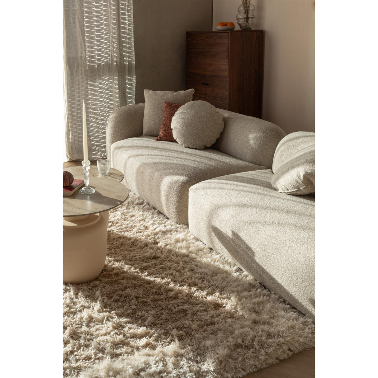 Modern European furniture - Beige 4-Seater Sectional Sofa - www.oroa.com | Oroa.com