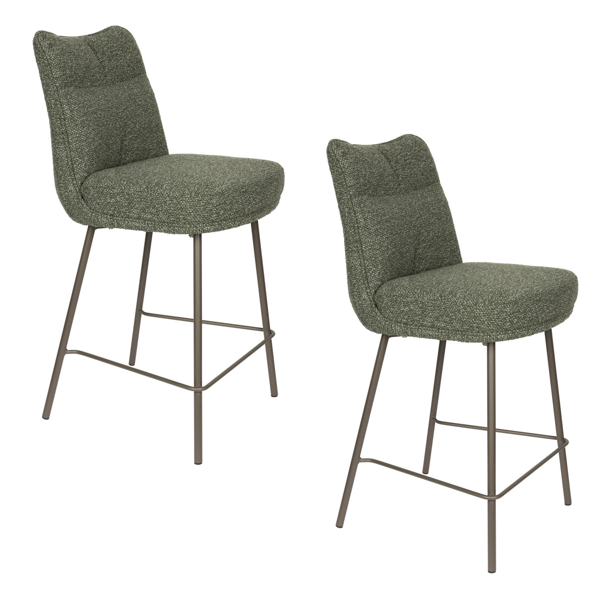 Upholstered High-Back Counter Stools (2) | Oroa.com