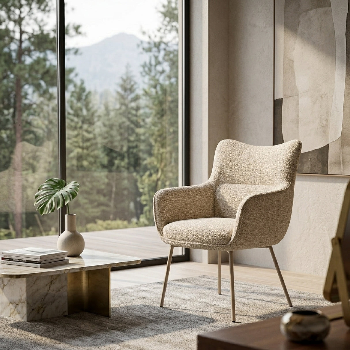 Modern European furniture - Fabric High-Back Lounge Chair - www.oroa.com | Oroa.com