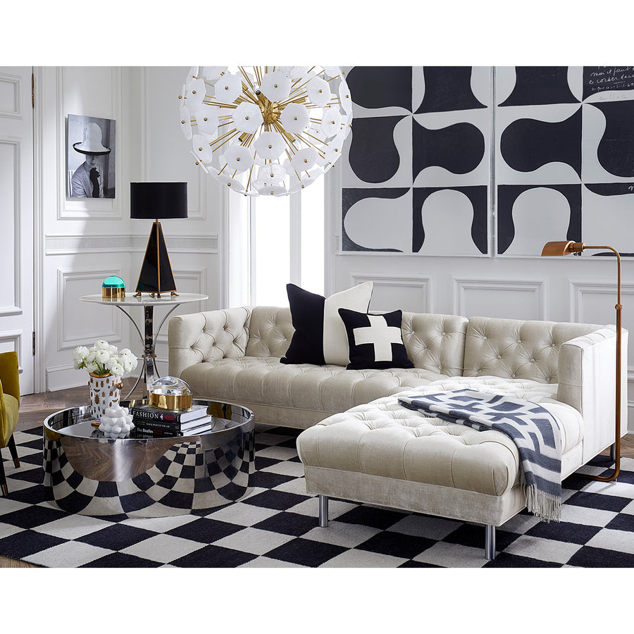 Glass Top Drum Coffee Table | Jonathan Adler Alphaville | Oroa.com