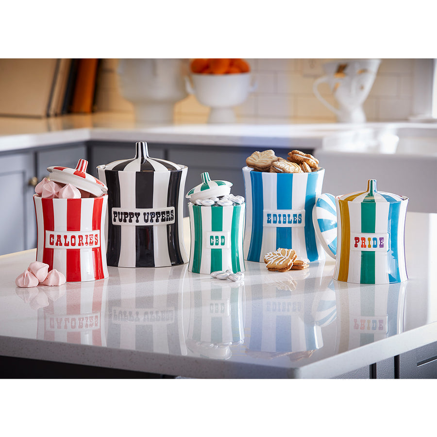 Black & White Porcelain Canister | Jonathan Adler Vice | Oroa.com