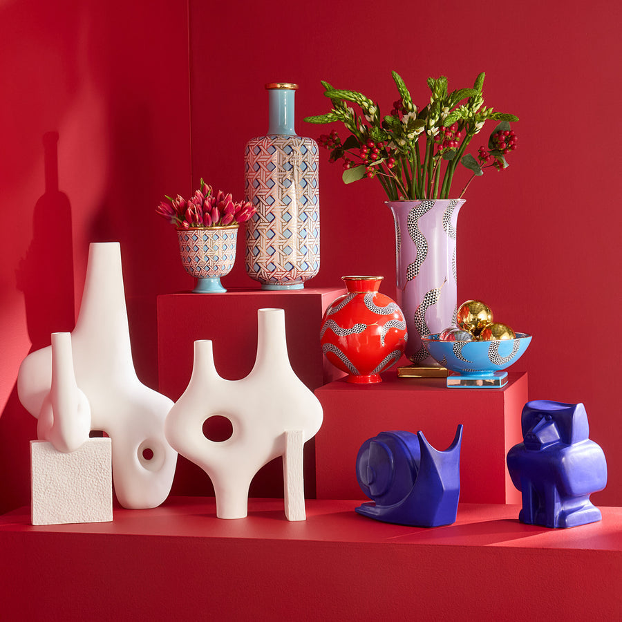 Purple Porcelain Serpent Flared Vase | Jonathan Adler Eden | Oroa.com