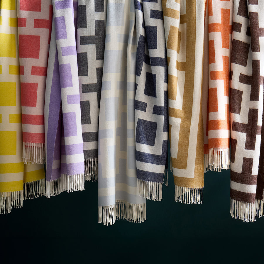 Baby Alpaca Fringed Throw | Jonathan Adler Nixon | Oroa.com
