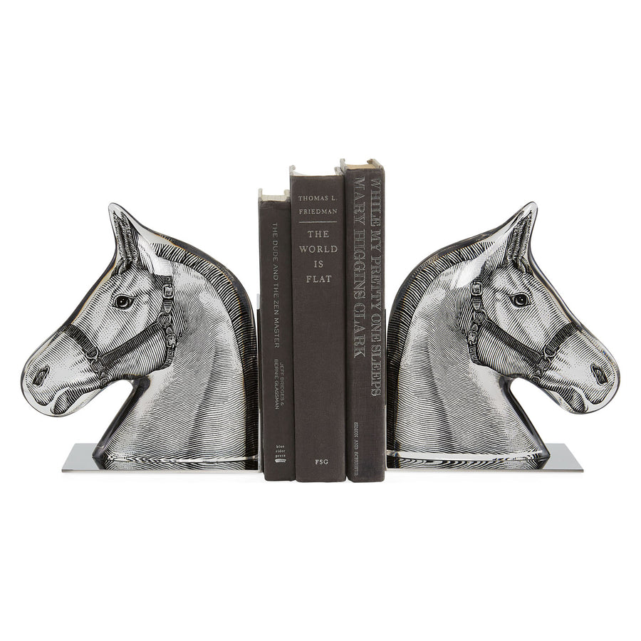 Silver Acrylic Bookends | Jonathan Adler Horse | Oroa.com