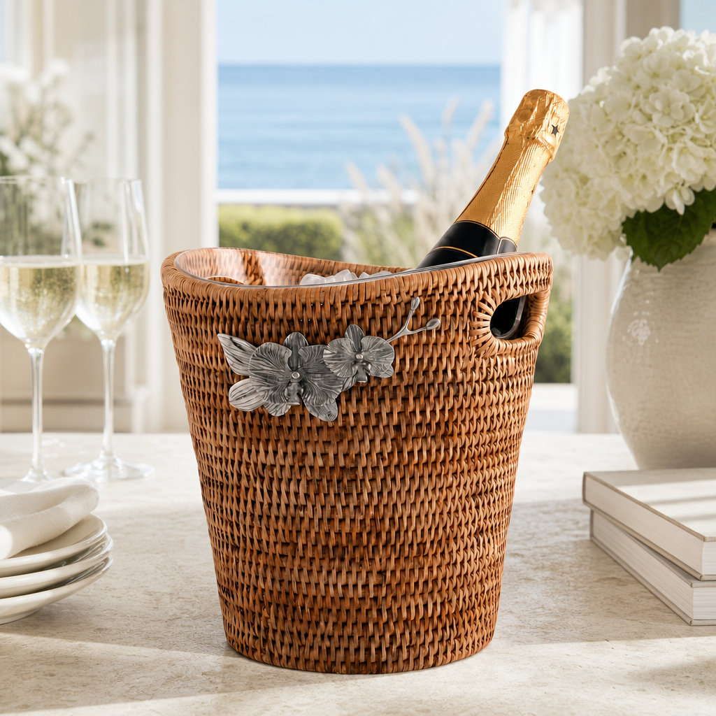 Hand-Woven Orchid Champagne Bucket - OROA