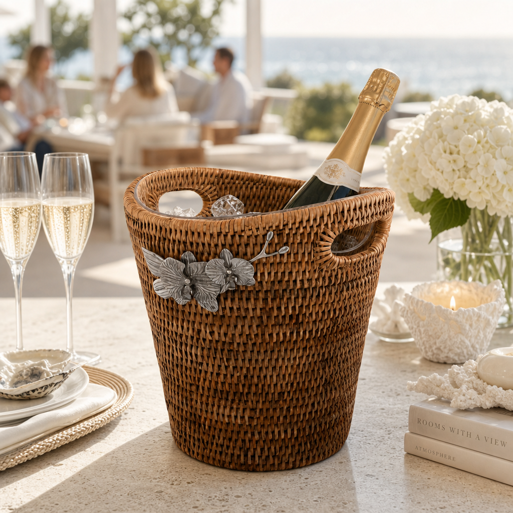 Hand-Woven Orchid Champagne Bucket - OROA