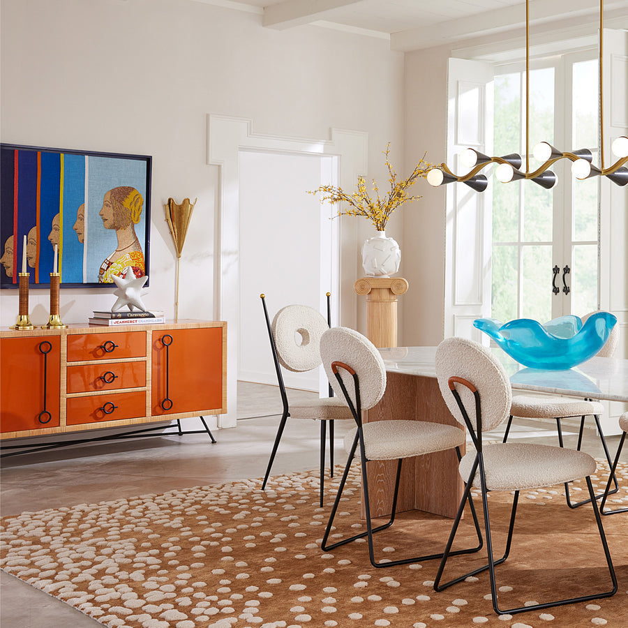 Rattan Peel Orange Sideboard | Jonathan Adler Wellington | Oroa.com