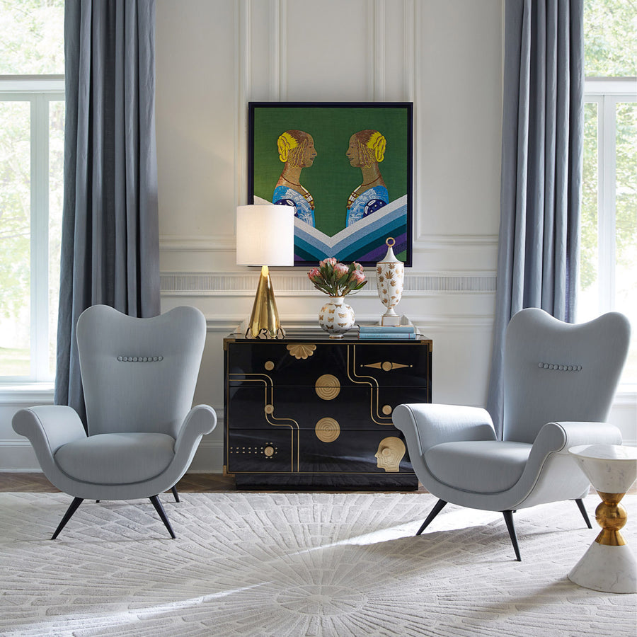 Gold Accent 3-Drawer Chest | Jonathan Adler Gala | Oroa.com