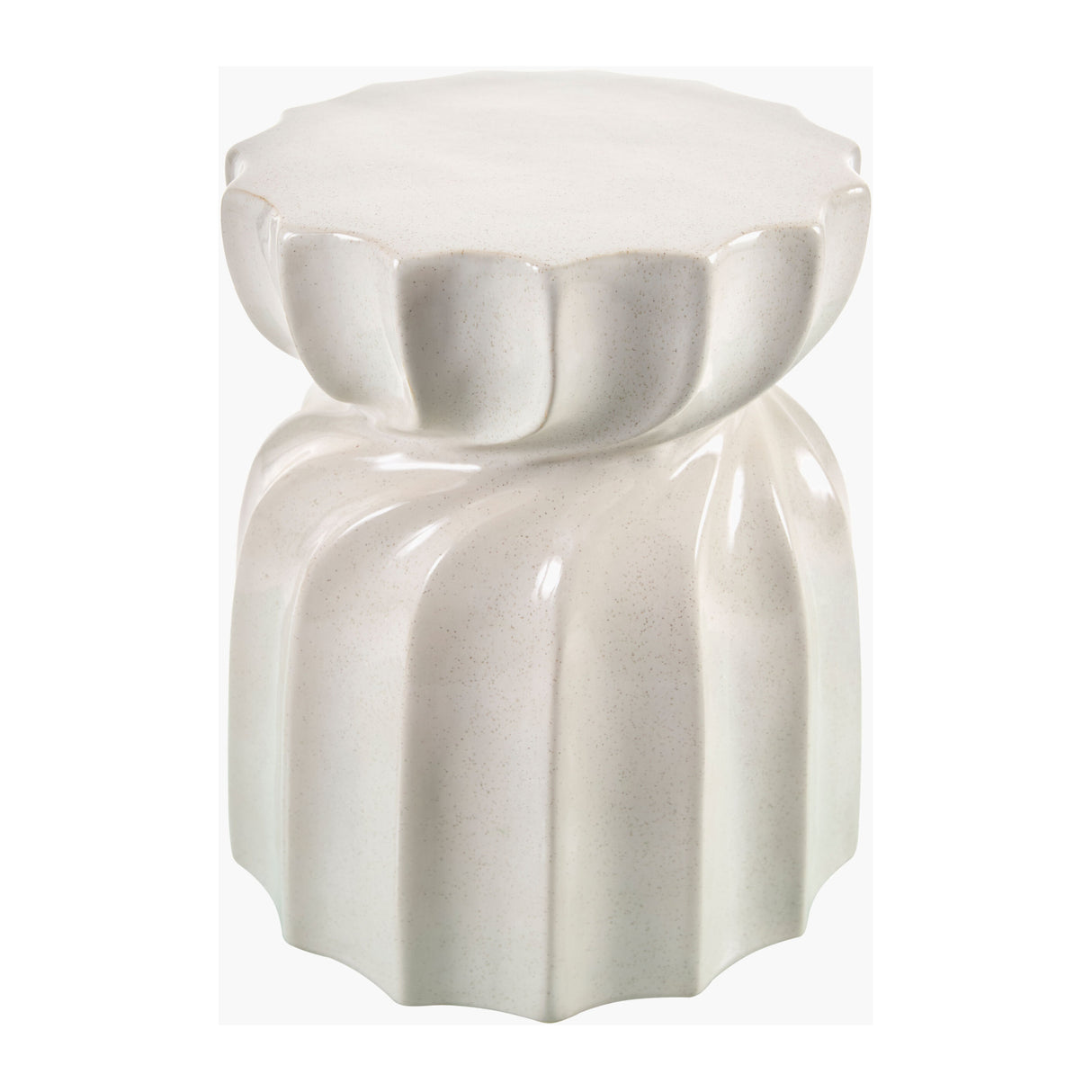 Twisted Hourglass Ceramic Garden Stool | Oroa.com
