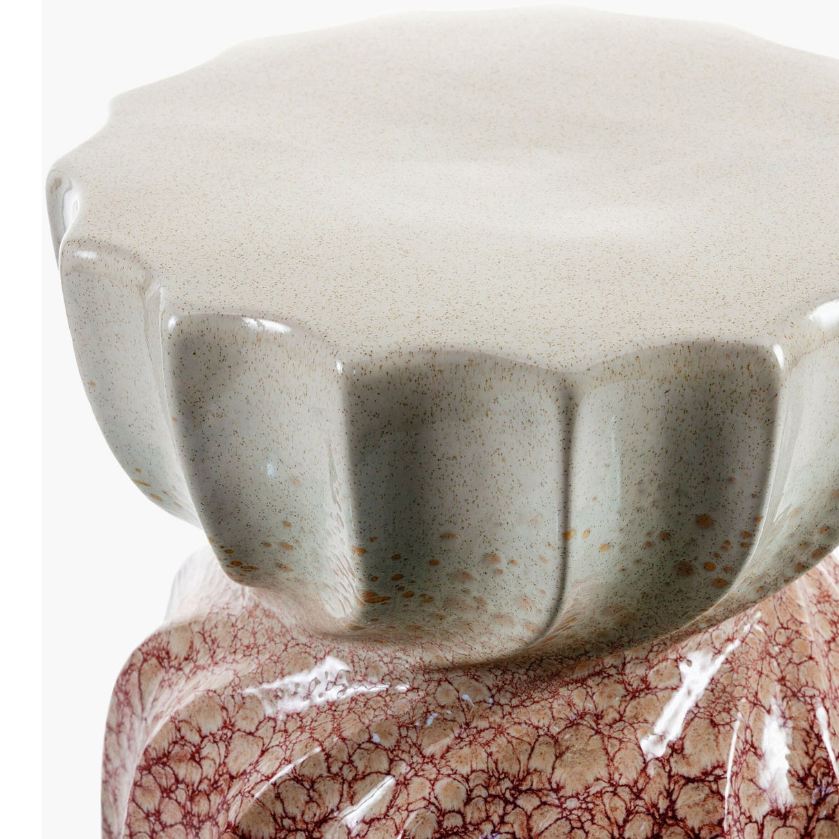 Modern European furniture - Twisted Hourglass Ceramic Garden Stool - www.oroa.com