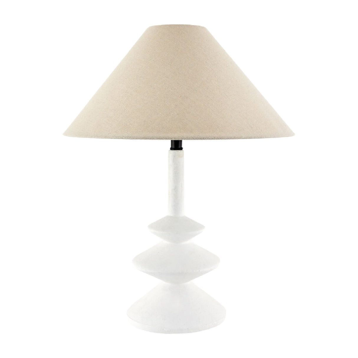 Modern European furniture - White Empire Linen Table Lamp - www.oroa.com