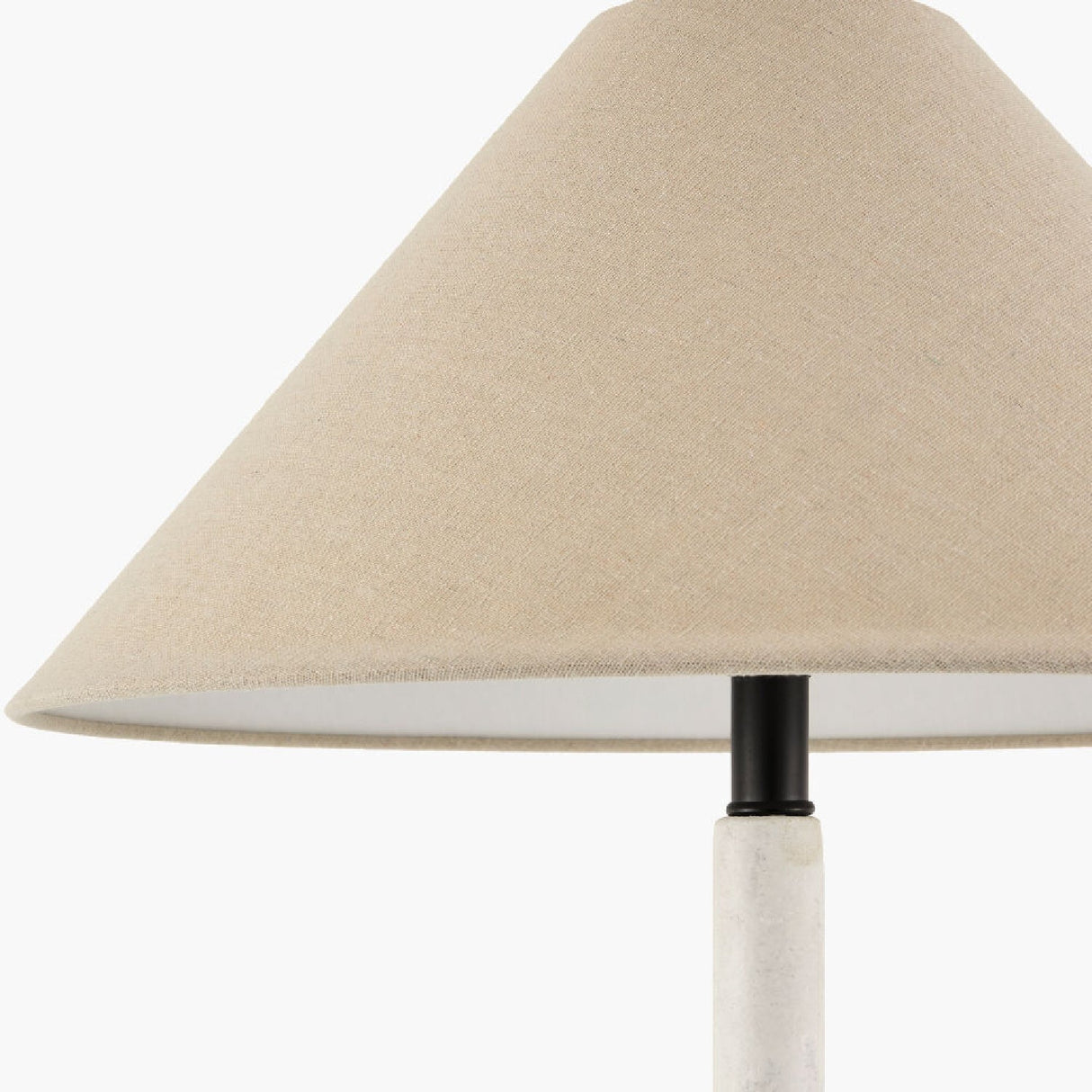 Modern European furniture - White Empire Linen Table Lamp - www.oroa.com