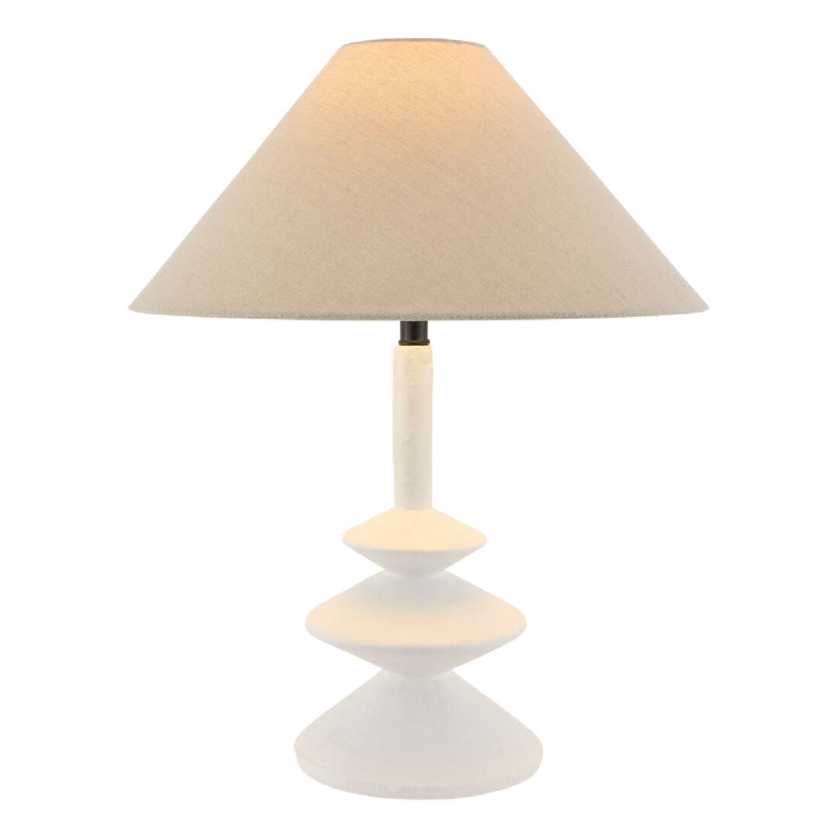 Modern European furniture - White Empire Linen Table Lamp - www.oroa.com