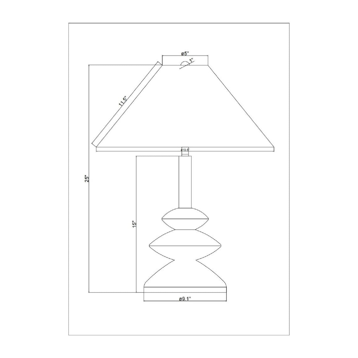 White Empire Linen Table Lamp | Oroa.com