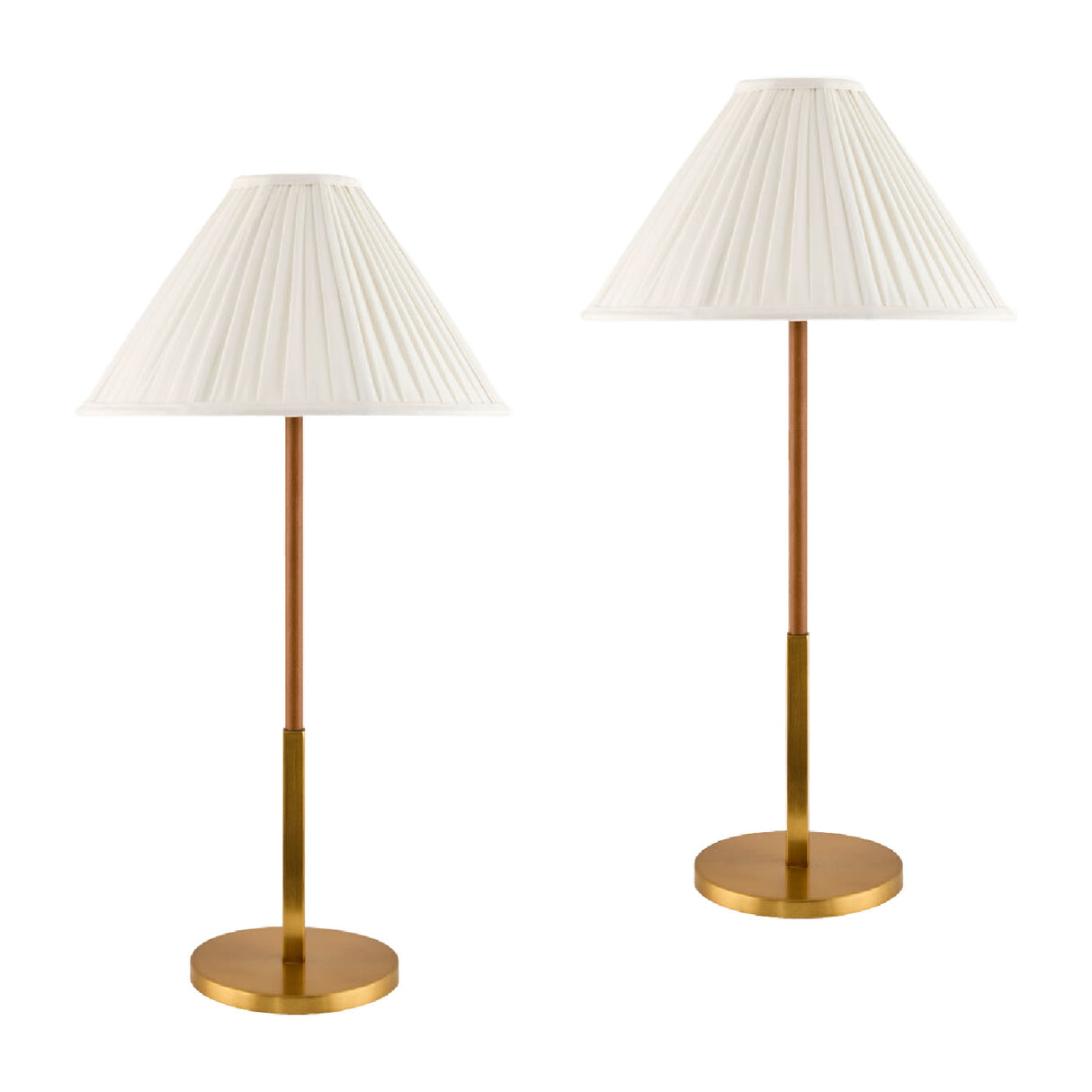 White Cotton Accent Table Lamps (2) | Oroa.com
