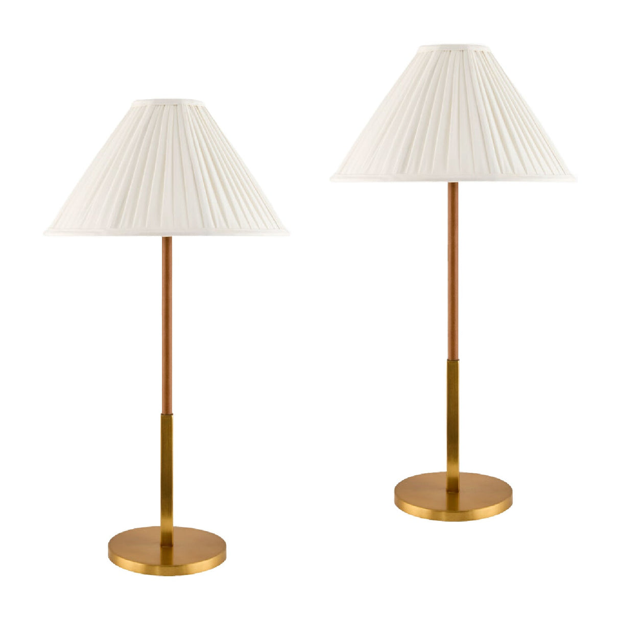 Modern European furniture - White Cotton Accent Table Lamps (2) - www.oroa.com