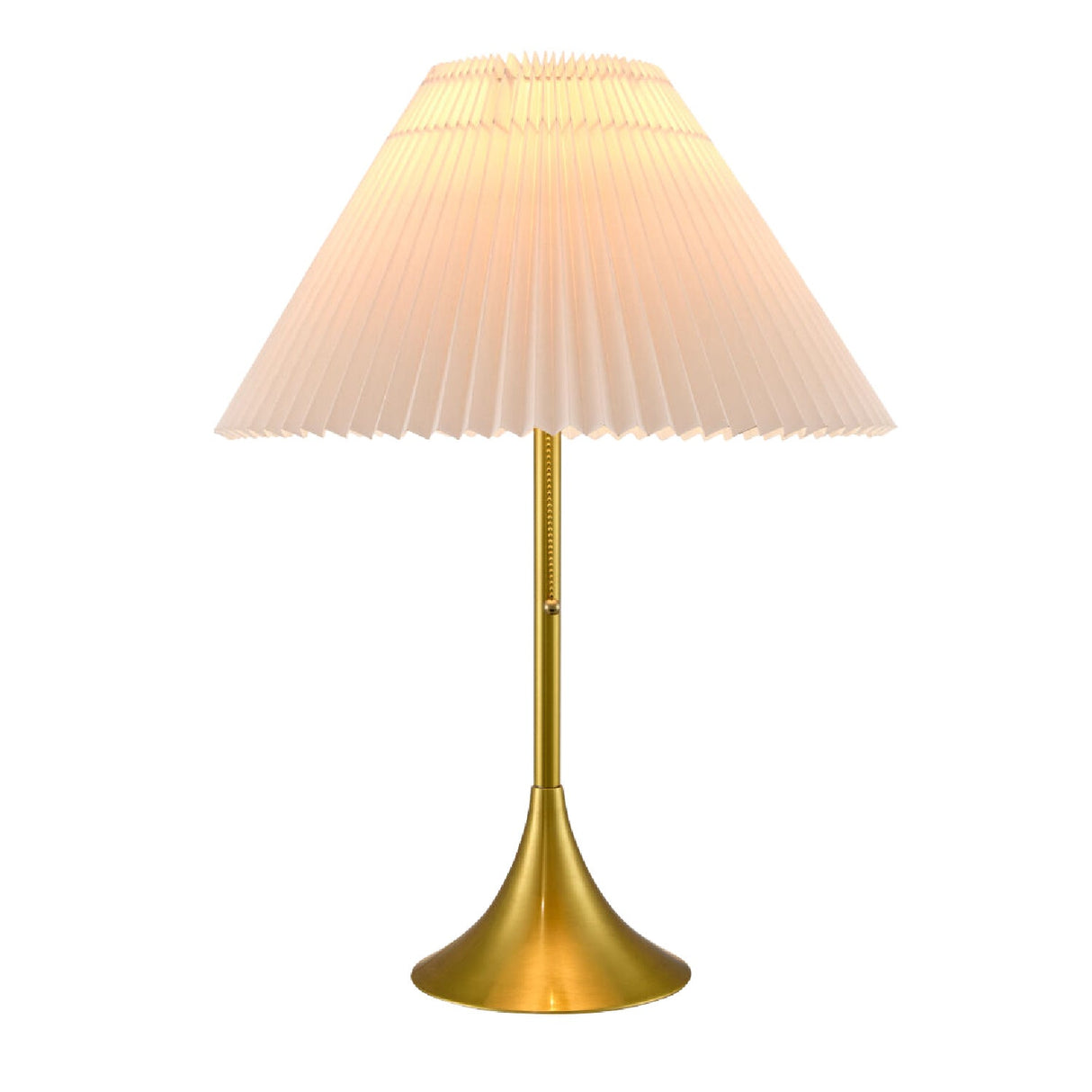 Modern European furniture - White Cotton Pleated Table Lamp - www.oroa.com