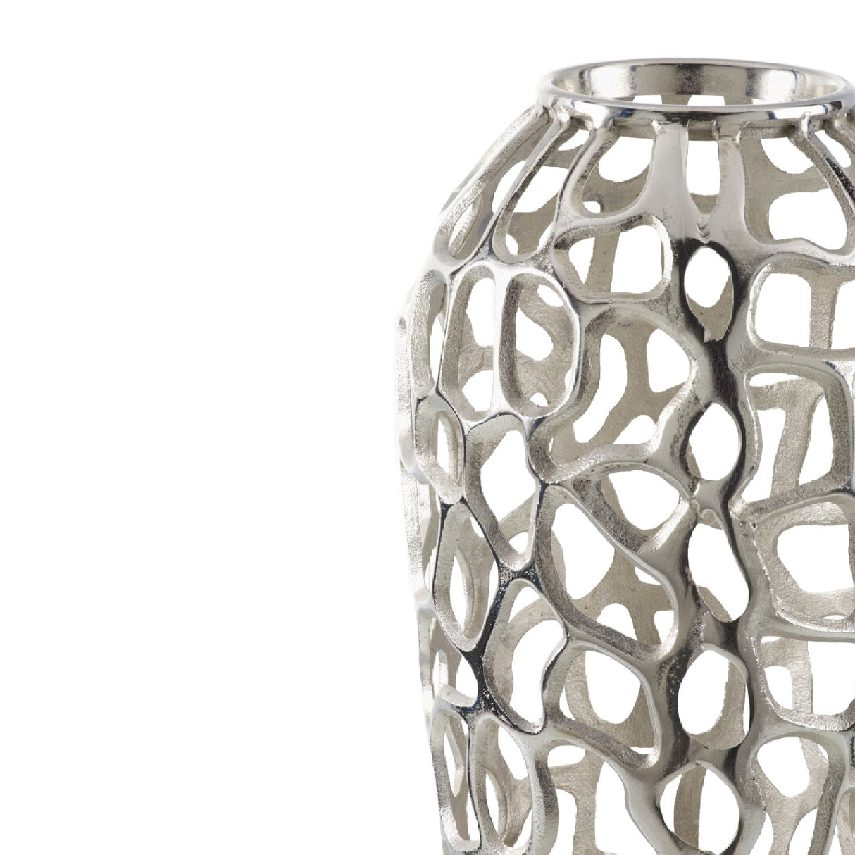 Modern European furniture - Openwork Aluminum Vase - www.oroa.com